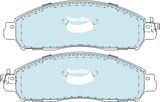 Brake Pads H/Duty Bendix DB2374HD for Nissan Navara D23 Ute 2.5LTP QR25DE