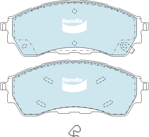 Brake Disc Pad Set  Bendix DB2379 4WD For FORD Everest UA UAII TDCi 4WD 3.2L