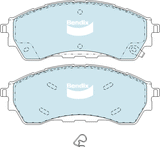 Brake Disc Pad Set  Bendix DB2379 4WD For FORD Everest UA UAII TDCi 4WD 3.2L