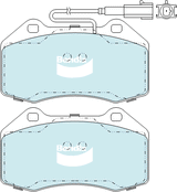 Brake Disc Pad Set  Bendix DB2386 GCT For ABARTH 500 500C 595 595C 312