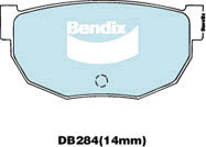 Brake Disc Pad Set  Bendix DB284 GCT For NISSAN 28ZX ZXT S130 HGS130