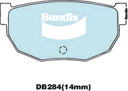 Brake Disc Pad Set  Bendix DB284 GCT For NISSAN 28ZX ZXT S130 HGS130