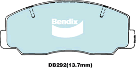 Brake Disc Pad Set  Bendix DB292 4WD For DAIHATSU Feroza FORD Rocky MAZDA