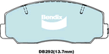 Brake Disc Pad Set  Bendix DB292 4WD For DAIHATSU Feroza FORD Rocky MAZDA
