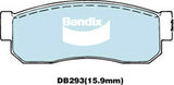 Brake Disc Pad Set  Bendix DB293 GCT For NISSAN Pulsar S-Cargo Sunny