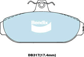 Brake Disc Pad Set  Bendix DB317 GCT For VOLVO 740 744 760 940 944 960