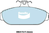 Brake Disc Pad Set  Bendix DB317 GCT For VOLVO 740 744 760 940 944 960