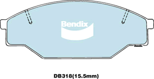 Brake Pads H/Duty Bendix DB318HD for Toyota Hilux LN147 Ute D 3.0LTD 5L E