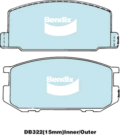 Brake Disc Pad Set Bendix DB322 GCT For Toyota Carina Corolla Corona-NLA