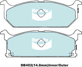 Brake Disc Pad Set  Bendix DB402 GCT For HOLDEN Barina SUZUKI Swift