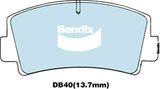 Brake Disc Pad Set  Bendix DB40 GCT For FORD Courier MAZDA 929 B-Series RX-4
