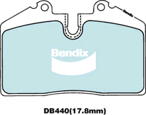 Brake Disc Pad Set  Bendix DB440 ULT For FERRARI 348 tb/GTB PORSCHE 911 928