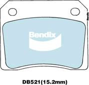 Brake Disc Pad Set  Bendix DB521 GCT For ASTON MARTIN DAIMLER FERRARI JAGUAR