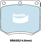 Brake Disc Pad Set Front Bendix DB625 ULT For FORD HOLDEN TRIUMPH