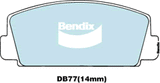 Brake Disc Pad Set Bendix DB77 GCT For Toyota Celica Corona Crown