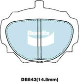 Brake Disc Pad Set  Bendix DB843 4WD For LAND ROVER Discovery Range Rover