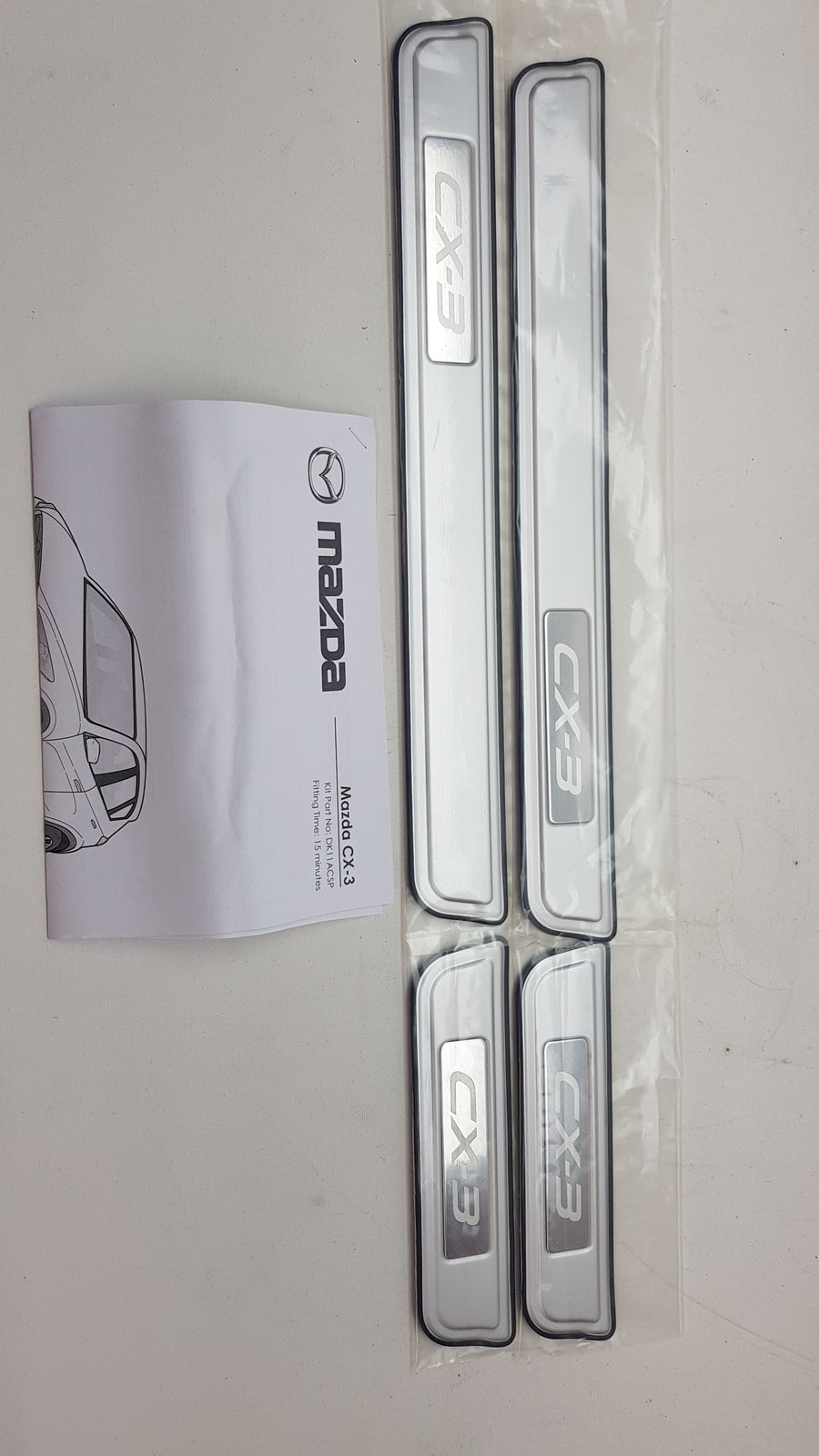 Mazda CX-3 DK Scuff Plate Set Aluminium Accessory Part DK11ACSP New Genuine