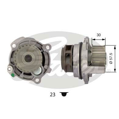 Water Pump Gates GWP7087 For AUDI SKODA VW