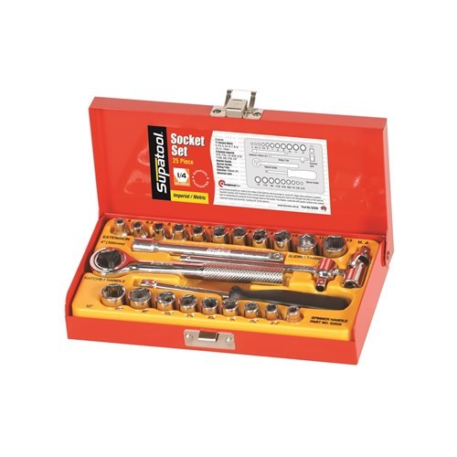 SOCKET SET 25 PIECE 1/4" DRIVE S2026
