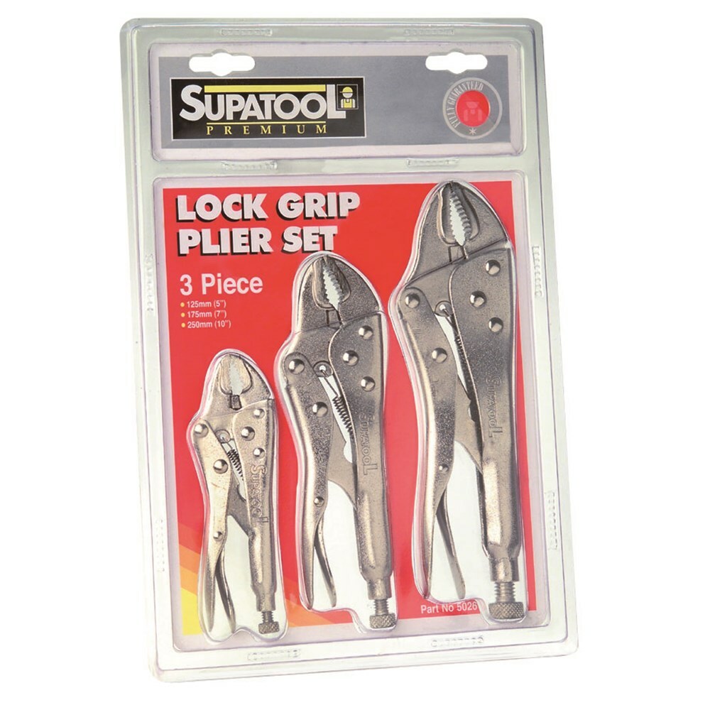 KINCROME Locking Pliers Set 3 Piece Supatools By Kincrome 5026