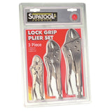 KINCROME Locking Pliers Set 3 Piece Supatools By Kincrome 5026