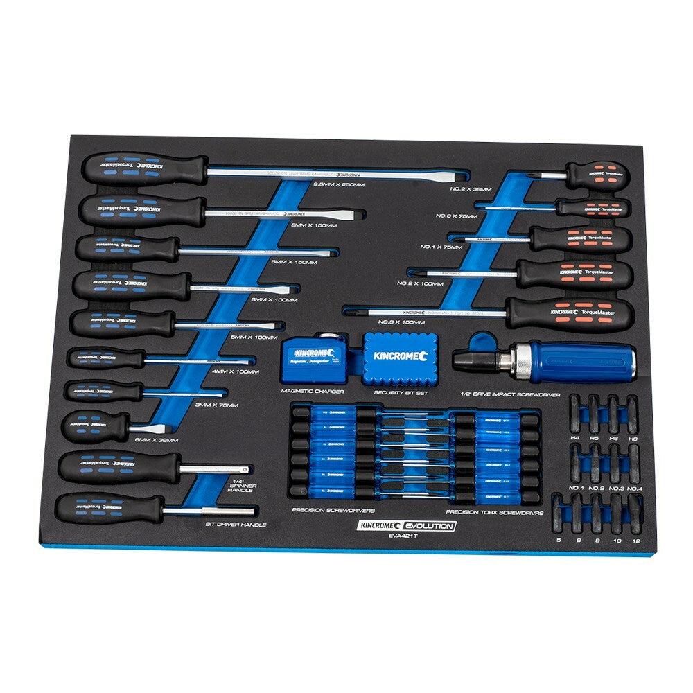 KINCROME EVOLUTION Tool Workshop 367 Piece 18 Drawer Deep 1/4, 3/8 & 1/2" Drive K1229