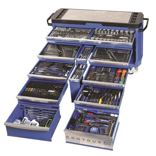 KINCROME CONTOUR 60 Tool Trolley 500 Piece 1/4, 3/8, 1/2 & 3/4" Drive K1560