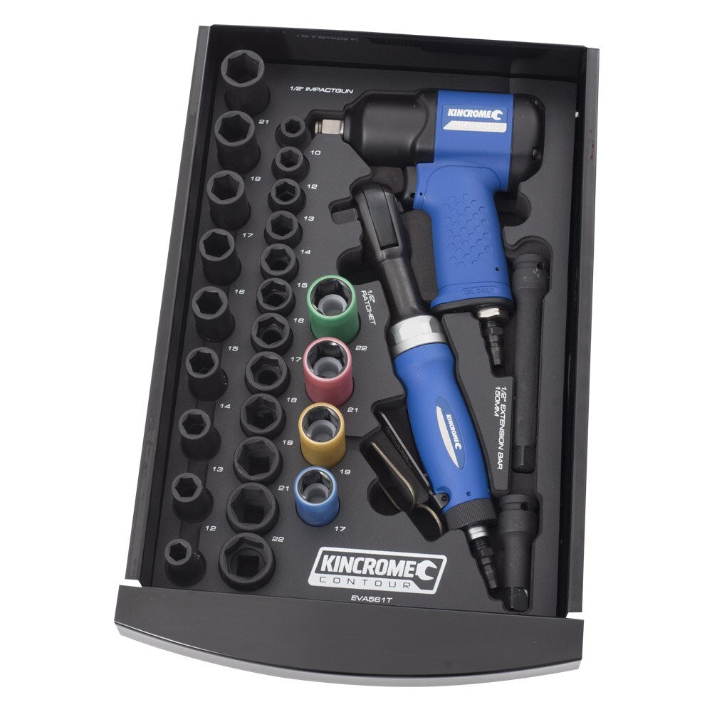 KINCROME CONTOUR Tool Workshop 546 Piece 1/4, 3/8 & 1/2" Drive - Black Series K1591MB