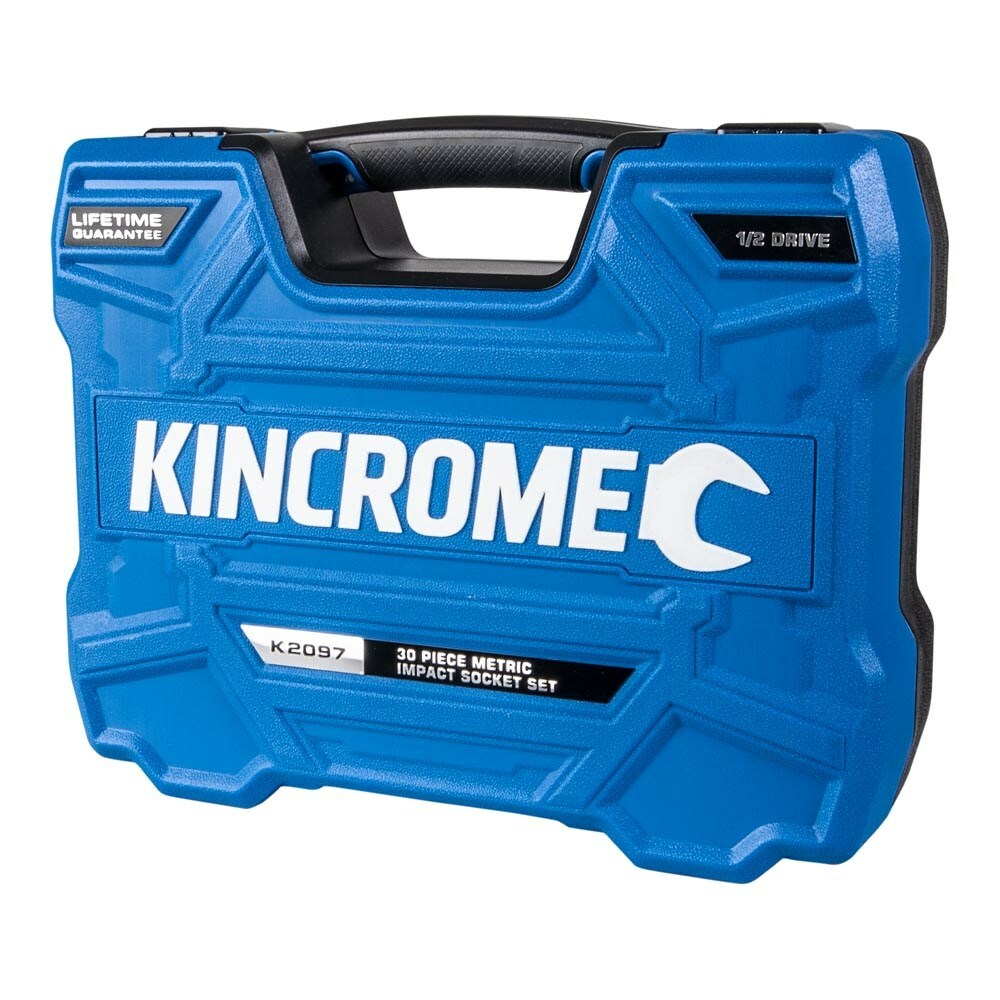 KINCROME Standard & Deep Impact Socket Set 30 Piece 1/2" Drive - Metric K2097