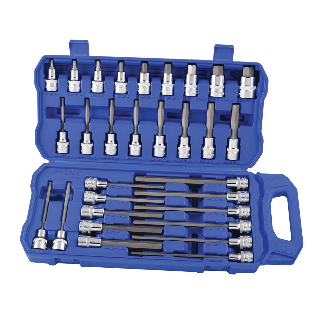 KINCROME Hex Socket Set 30 Piece 1/2 Drive K2124