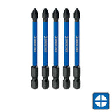KINCROME Phillips #2 Impact Bit 75mm 5 Piece K21244