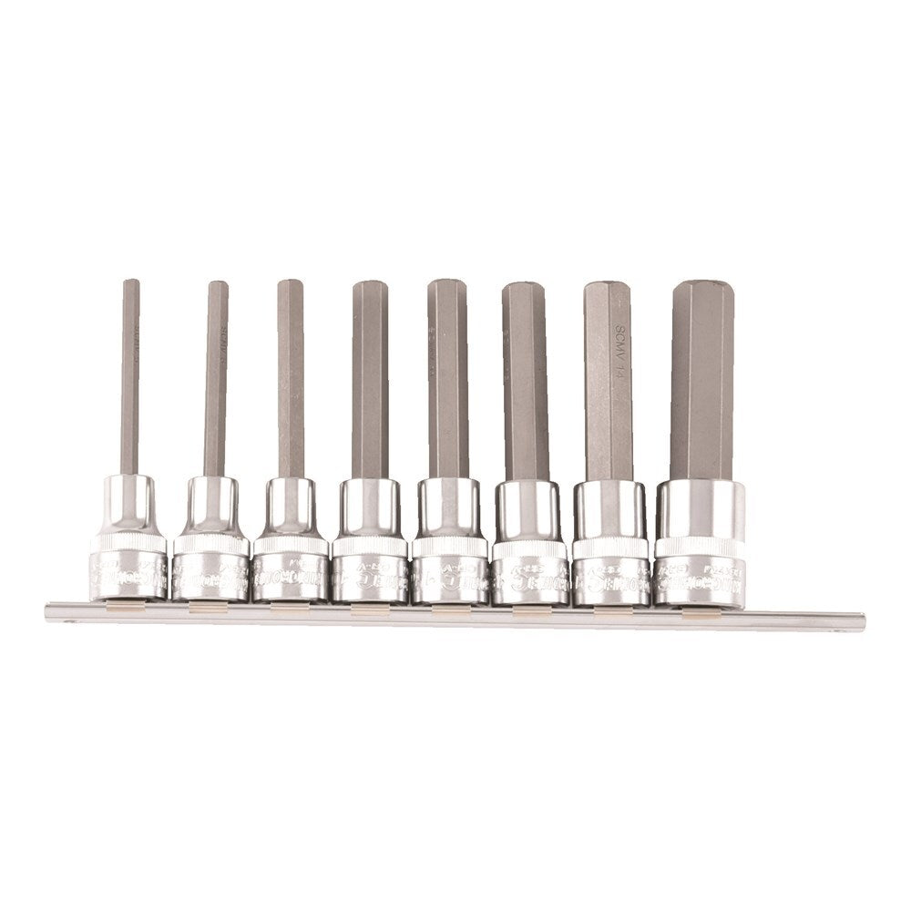 KINCROME Hex Socket Set 8 Piece 1/2 Drive - Metric K2135