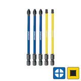 KINCROME PHILLIPS & SQUARE #2 IMPACT BIT MIXED PACK 100MM 5PC K21520