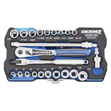 Kincrome  LOK-ON Socket Set 24 Piece 1/4" Drive K27001