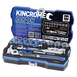 KINCROME LOK-ON Socket Set 19 Piece 3/8" Drive - Metric K27010