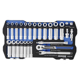 KINCROME LOK-ON Socket Set 45 Piece 3/8" Drive - Metric & Imperial K27013