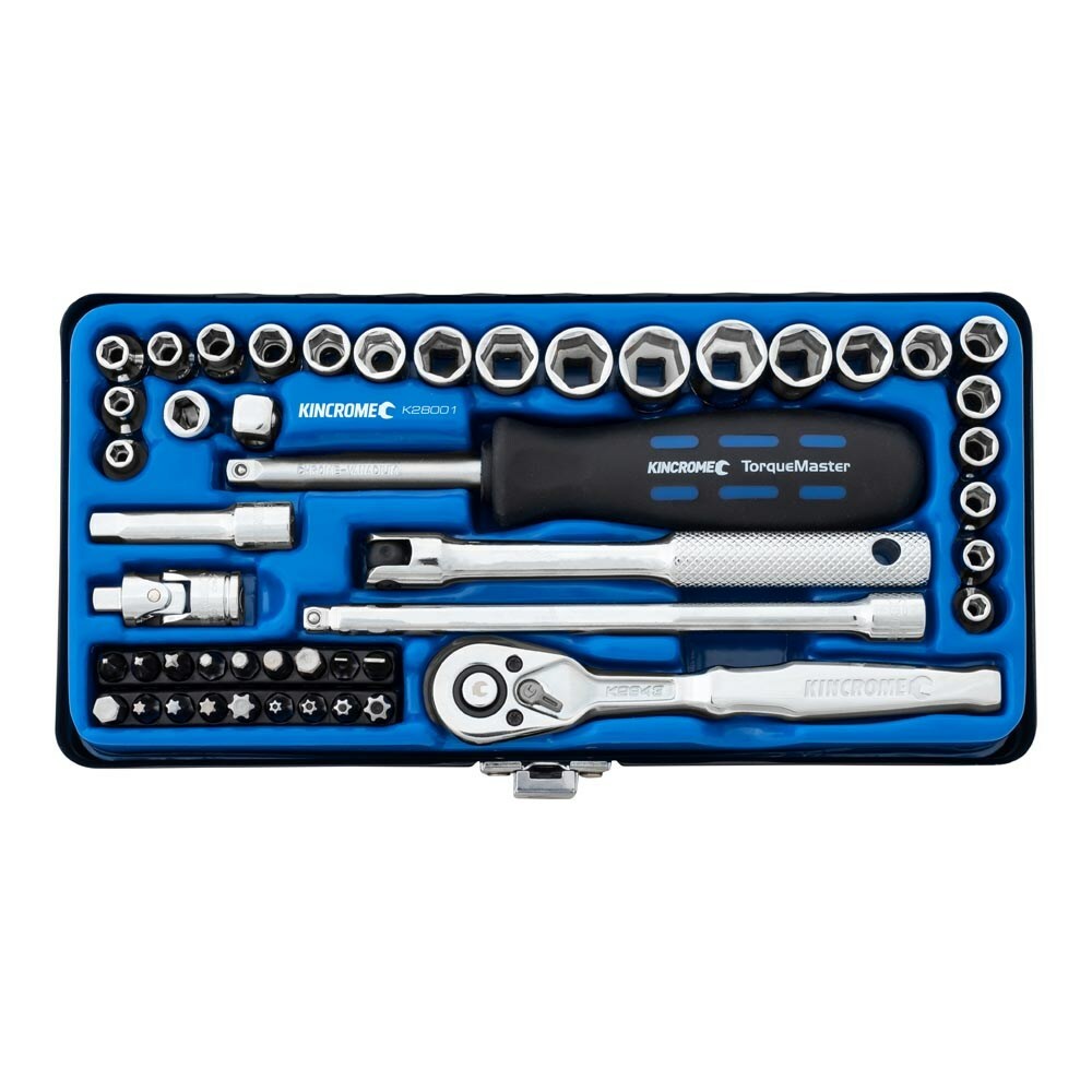 KINCROME Socket Set 48 Piece 1/4" Drive - Metric & Imperial K28001