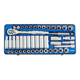 KINCROME Socket Set 45 Piece 1/2" Drive - Metric & Imperial K28024