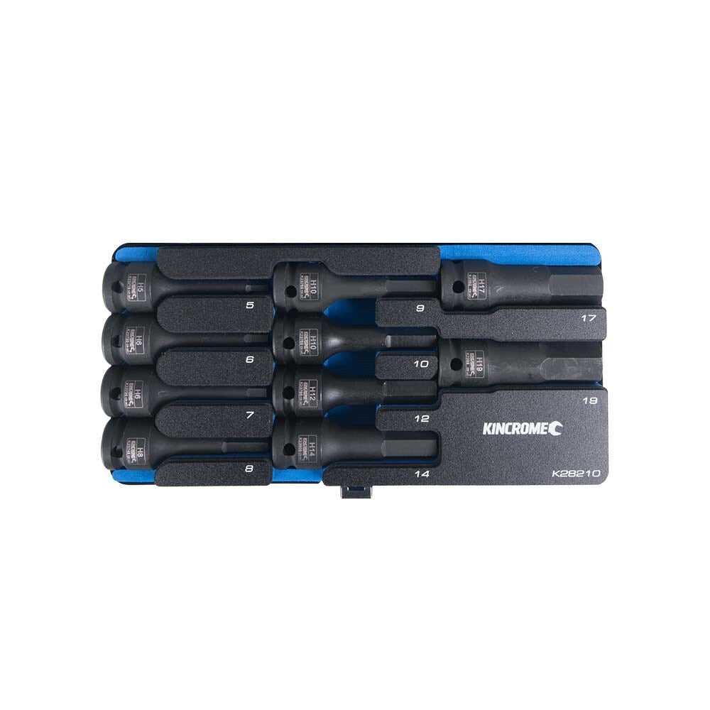 KINCROME Hex Impact Socket Set 10 Piece 1/2" Drive - Metric K28210