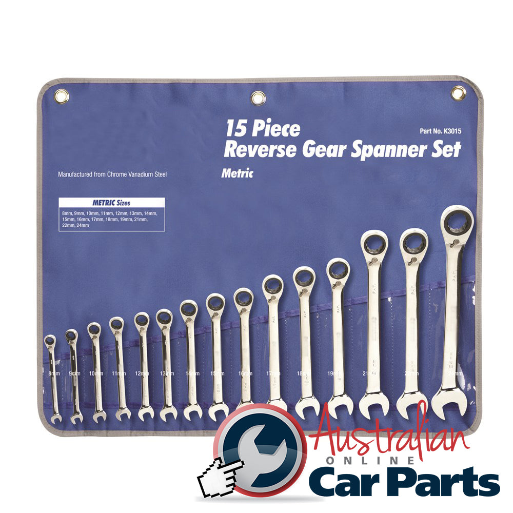 Kincrome 15 piece Reverse Gear Spanner Metric K3015