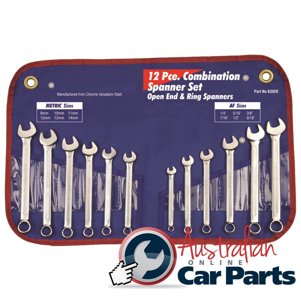 KINCROME SPANNER SET COMBO 12Piece AF/M K3020