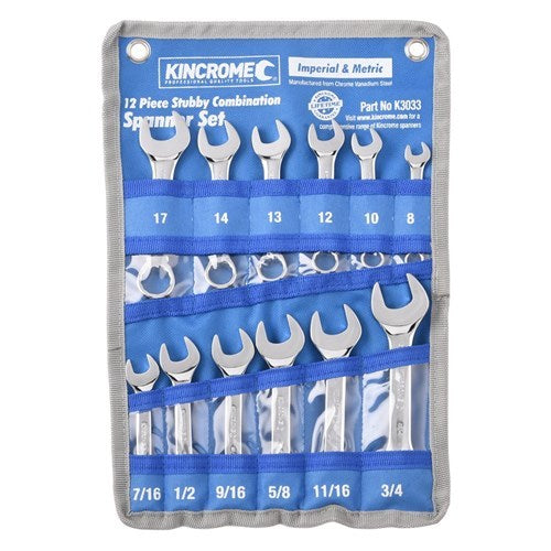 12P STUBBY COMB SP SET IMP/MET K3033