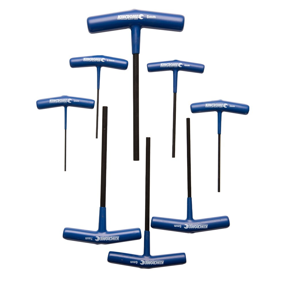 KINCROME T-Handle Hex Key Set 8 Piece Metric K5281