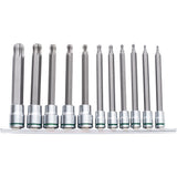 BALL POINT TORX SOCKET SET LONG SERIES 11 PIECE  & 3/8 DRIVE K5525