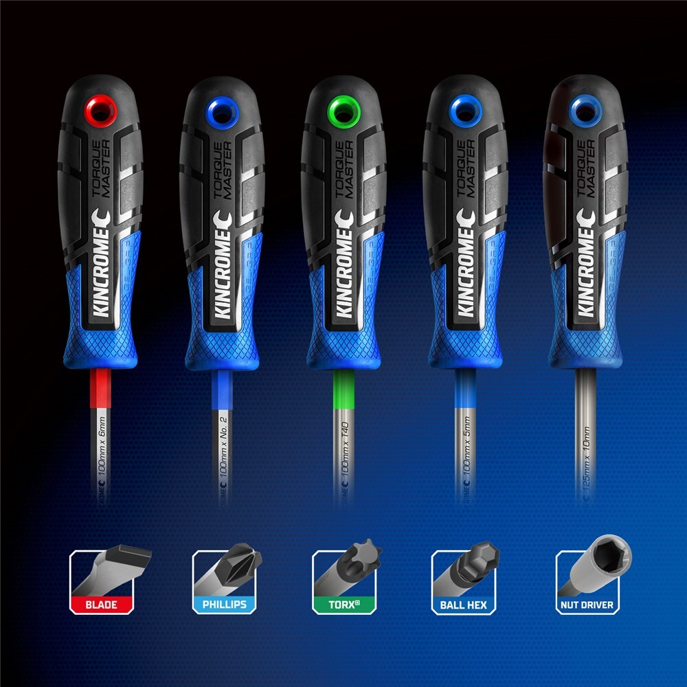 KINCROME TorqueMaster Ball-Hex Screwdriver Set - 4 Piece K5588