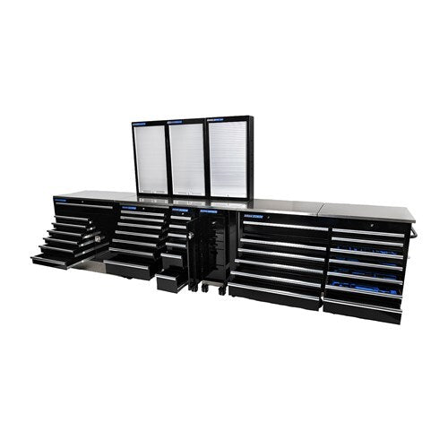 Kincrome Trade Centre Ultimate Storage Pro Workshop Set 9 piece 33 Drawer Tool Box and Bench K7379