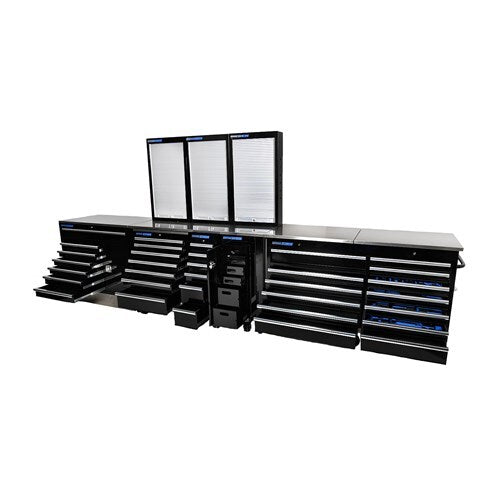 Kincrome Trade Centre Ultimate Storage Pro Workshop Set 9 piece 33 Drawer Tool Box and Bench K7379