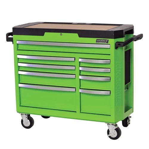 KINCROME CONTOUR Tool Trolley 9 Drawer Green K7759G