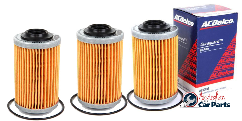 Oil Filter Pack of 3 ACDelco suitable for VZ VE VF V6 HOLDEN Commodore 3.6 3.0 Alloytec 2004-2016