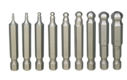 Metric Ball-End In-Hex Power Bits T&E Tools